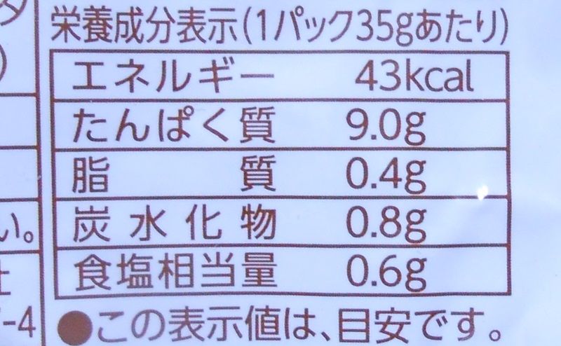 【ファミリーマート】国産鶏スモークチキンの栄養成分表示